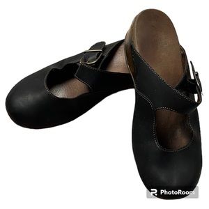 Dansko Britney Nubuck Leather Mary Jane Mules Size 40 (9.5/10)